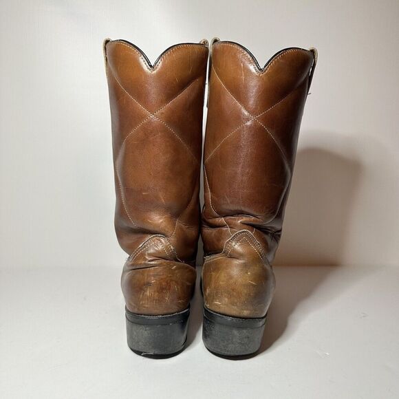 Wolverine 1965 Mens 9.5B Insulated Cowboy Boots Vintage Brown Leather Western - Picture 7 of 11